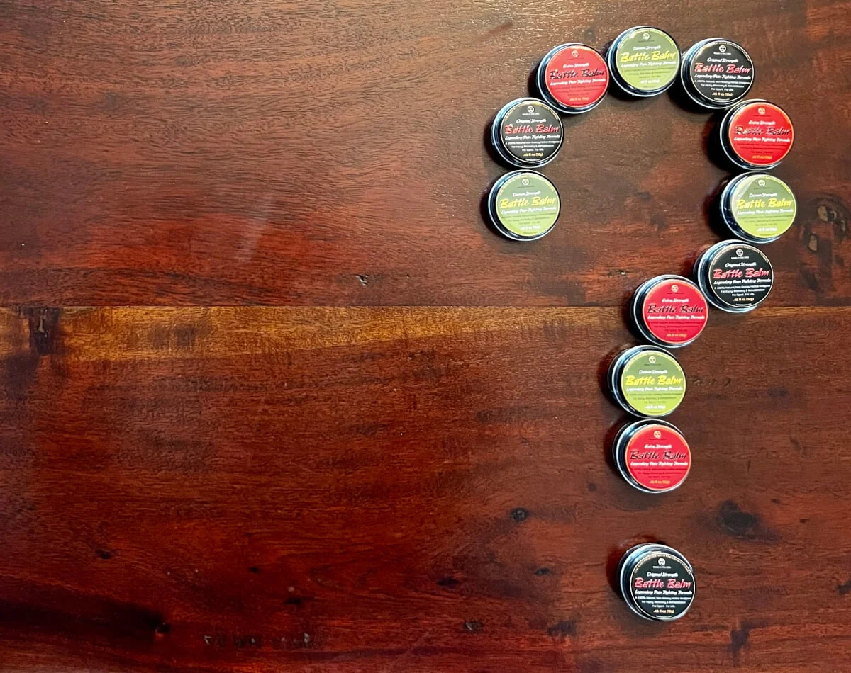Battle Balm Product FAQ - The All Natural & Organic Topical Pain Relief Cream That Works