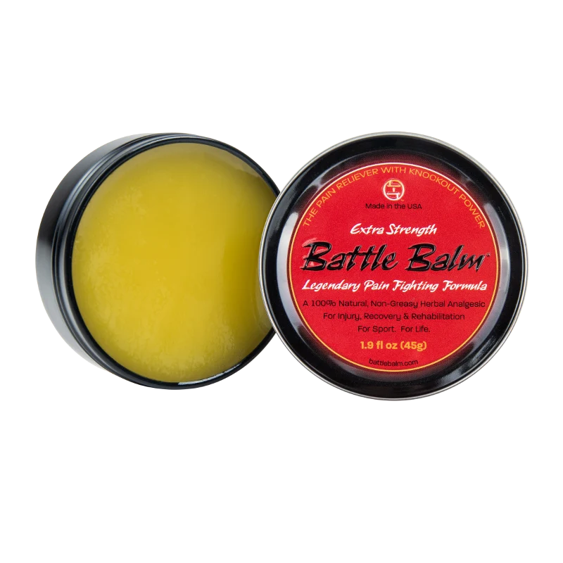 Battle Balm Extra Strength Full Size Herbal All Natural Topical Pain Relief Cream 1.9 oz Open Tin - For arthritis, sprains, strains, bruises, &amp; more!
